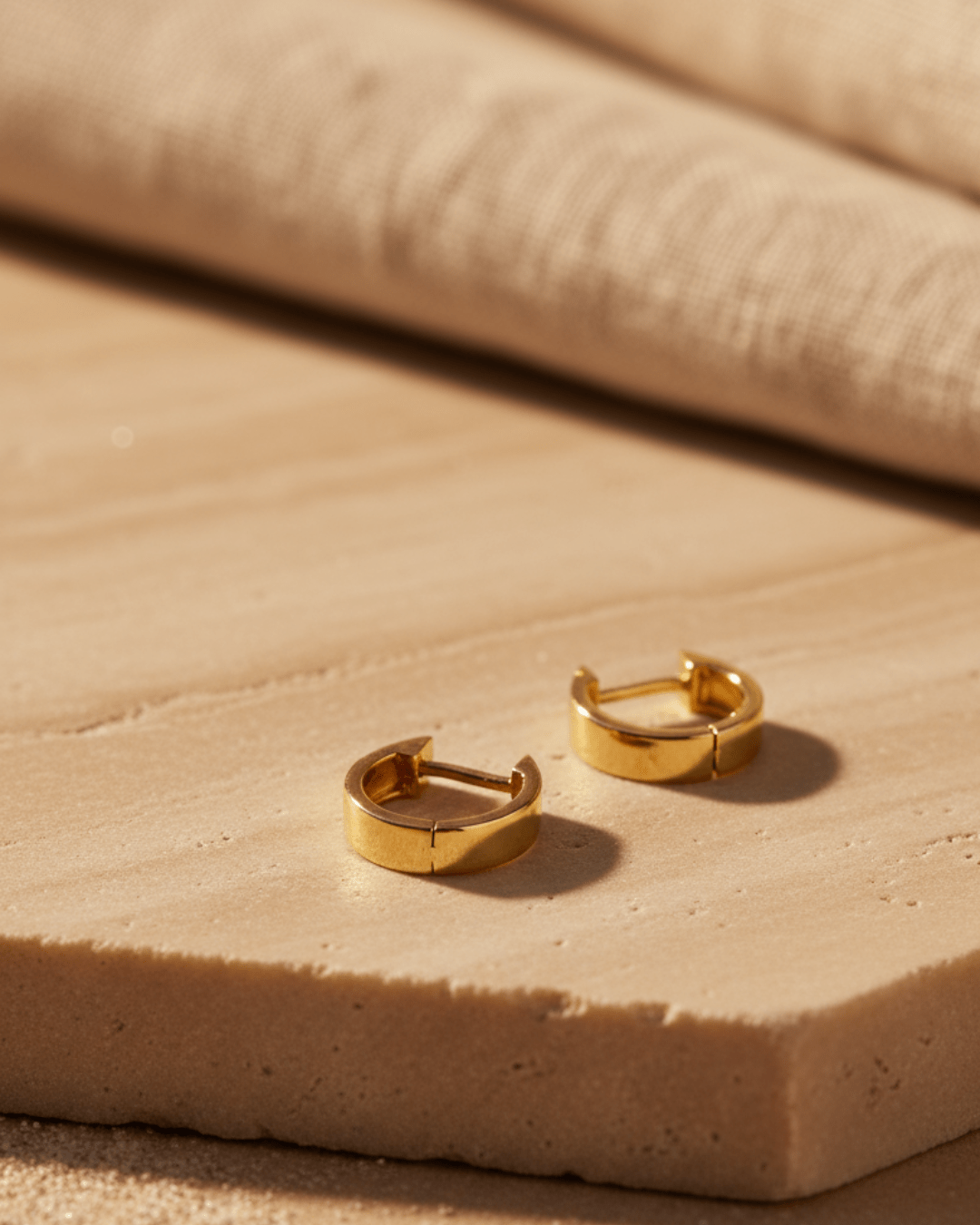 Plain Gold Huggies - Khas