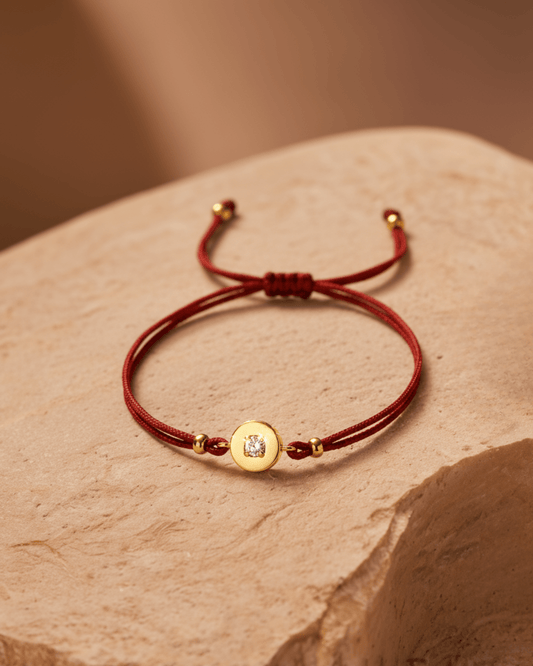 Gold Charm Cord Bracelet - Khas